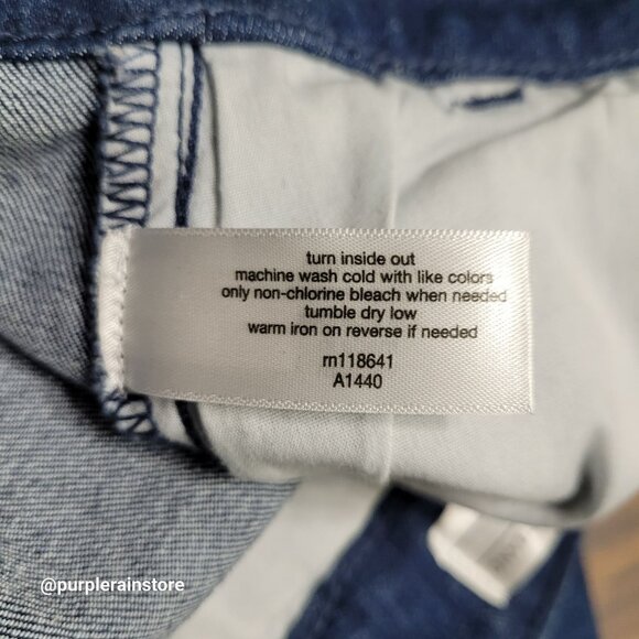 Lane Bryant Trouser Jeans 14 Wide Leg High Rise Medium Dark Wash Stretch Denim - Picture 6 of 13